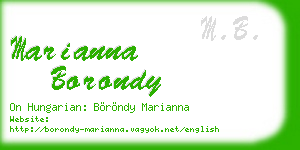 marianna borondy business card