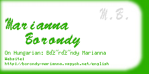 marianna borondy business card